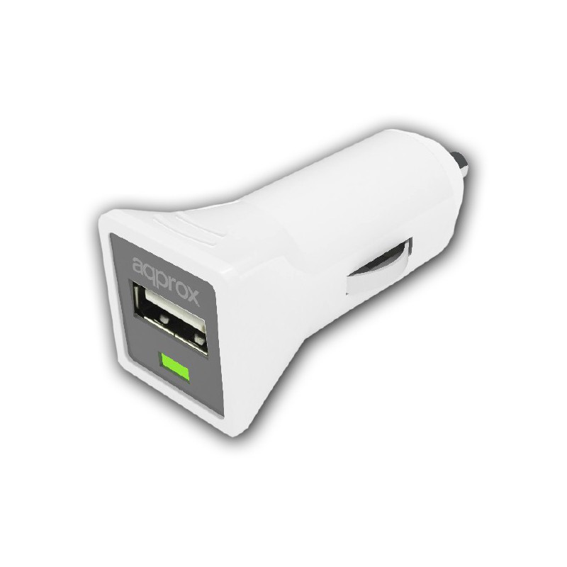 CARGADOR APPROX USB MECHERO COCHE APPUSBCARW BLANCO*