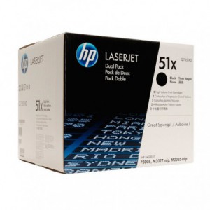 TONER HP ORIG. Q7551XD PACK 2 UNIDS