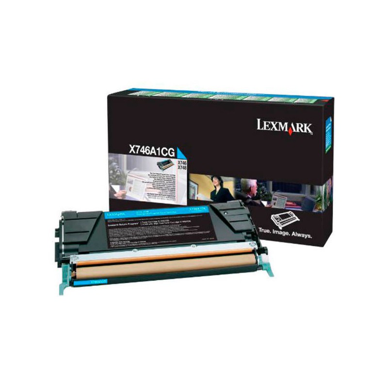 TONER LEXMARK ORIG. X746A1CG CYAN 7.000 PAG.