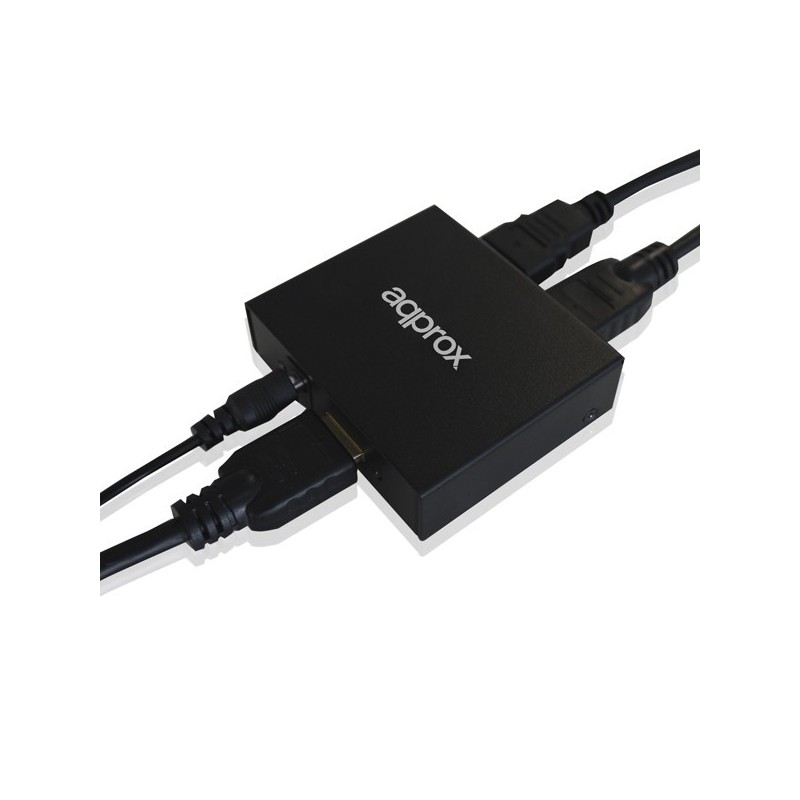 SPLITTER APPROX HDMI 1080P 2 PUERTOS METAL(MULTIPLICADOR)