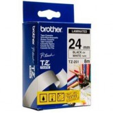 CINTA BROTHER ORIG.TZE251 BLANCO/NEGRO 24MM
