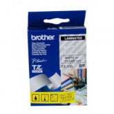CINTA BROTHER ORIG.TZ135/E TRANSP./BLANCO 12MM