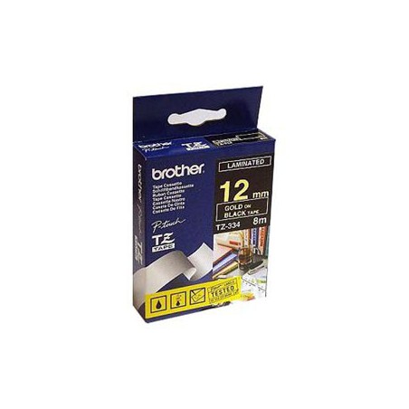 CINTA BROTHER ORIG.TZ344/E NEGRO/ORO  18MM