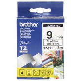 CINTA BROTHER ORIG.TZN221 BLANCO/NEGRO 9MM