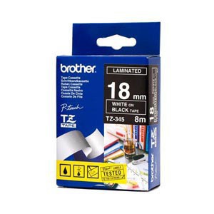 CINTA BROTHER ORIG.TZ345/E NEGRO/BLANCO 18MM