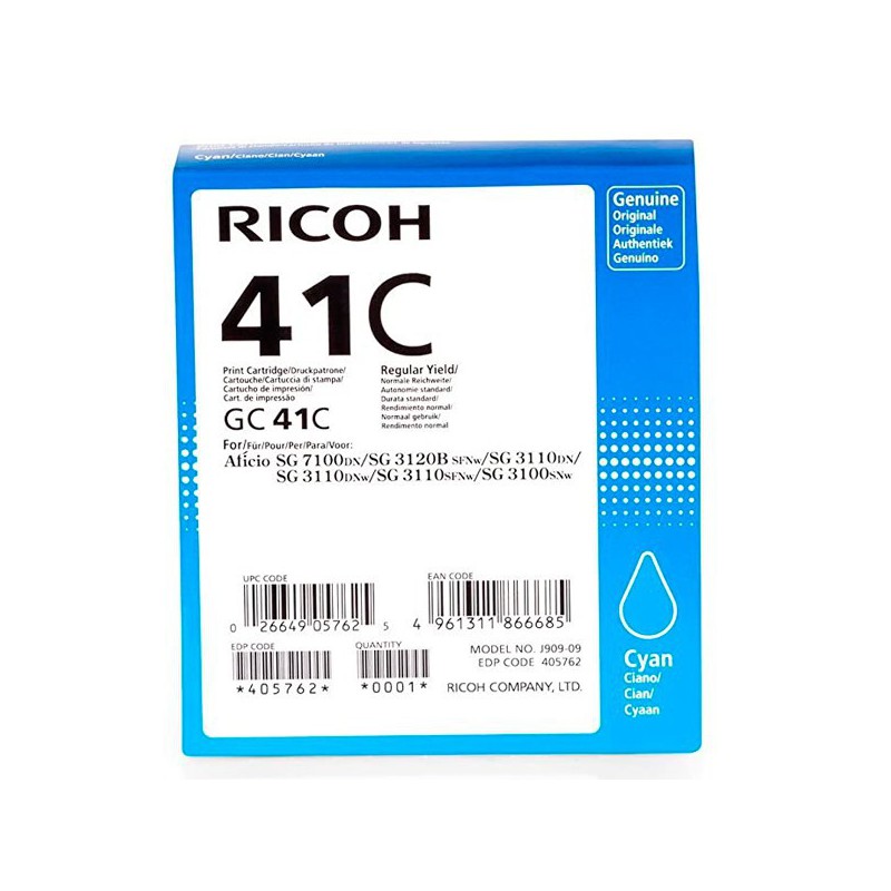 INK JET RICOH ORIG. GC-41C CYAN 2200PAG.
