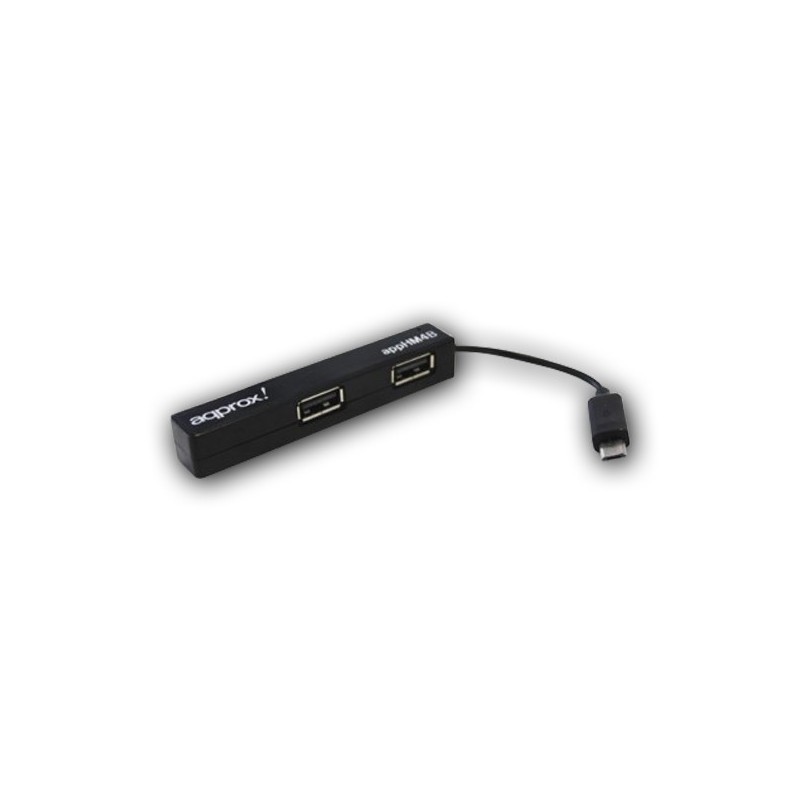 HUB APPROX 4 PORT MICRO USB BLACK APPHM4B