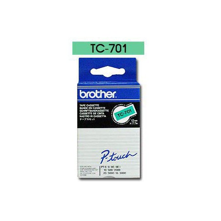 CINTA BROTHER ORIG.TC-701 VERDE/NEGRO 9MM