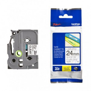 CINTA BROTHER ORIG.TZE151 NEGRO/TRANSPAENTE 24MM