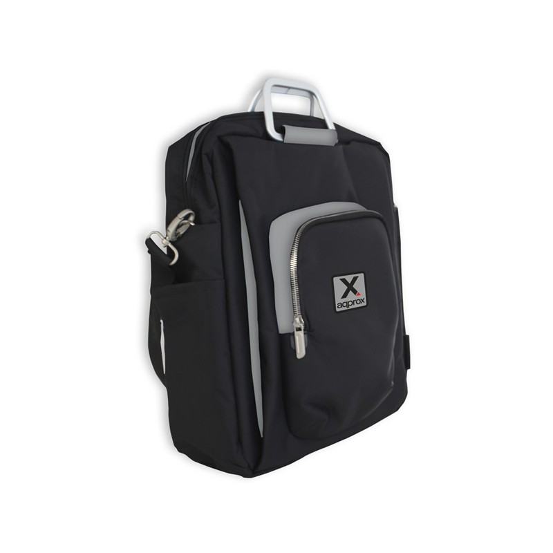 MALETIN APPROX 15.6"CON COMPARTIMENTO APPNBST15BG(NEG/GRIS)*