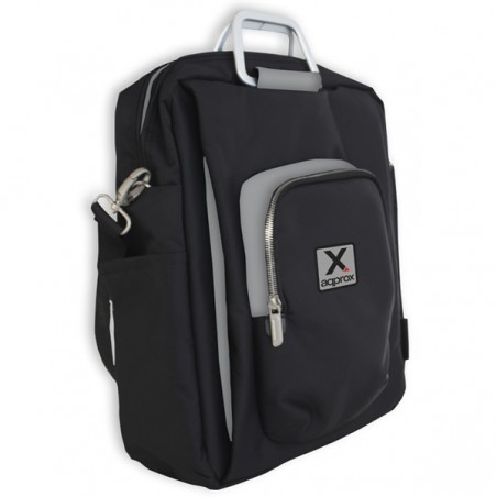 MALETIN APPROX 15.6"CON COMPARTIMENTO APPNBST15BG(NEG/GRIS)*