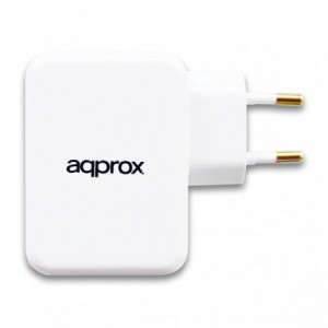CARGADOR APPROX 4 USB ALIM.PARED APPUSBWALL4PW BLANCO*