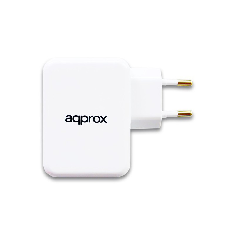 CARGADOR APPROX 4 USB ALIM.PARED APPUSBWALL4PW BLANCO*