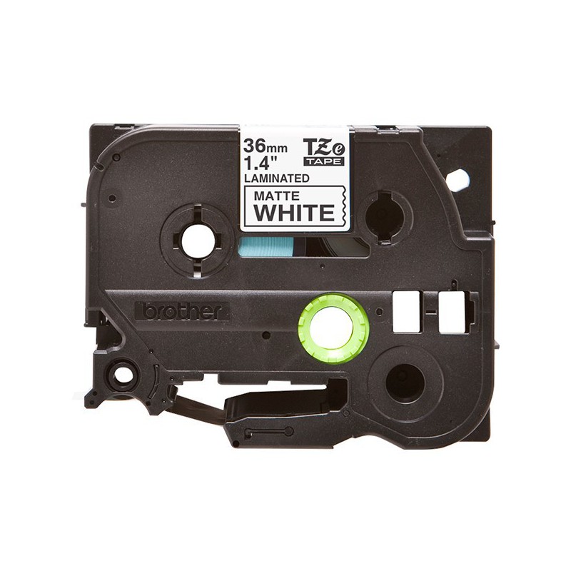 CINTA BROTHER LAMINADA ORIG.TZEM261 NEGRO/BLANCO 36MM 8M