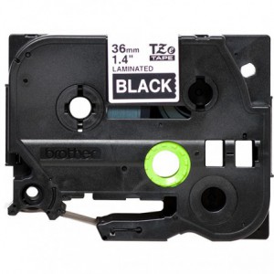 CINTA BROTHER LAMINADA ORIG.TZEM365 NEGRO/BLANCO 36MM 8M