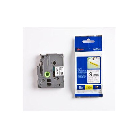 CINTA BROTHER ORIG.TZES121 TRANSPAR./NEGRO 9MM