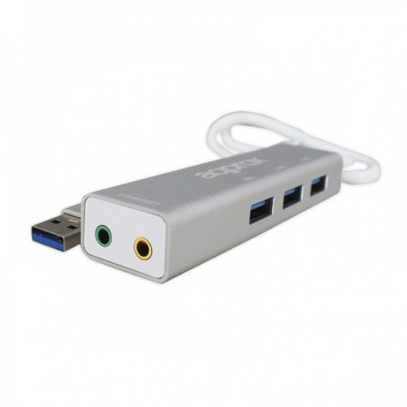 ADAPTADOR SONIDO APPROX USB 5.1 + HUB 3X USB 3.0 APPUSB51HUB