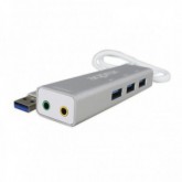 ADAPTADOR SONIDO APPROX USB 5.1 + HUB 3X USB 3.0 APPUSB51HUB