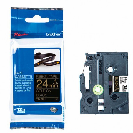 CINTA BROTHER ORIG.TZER354 DORADO/NEGRO NO ADHESI.24MM