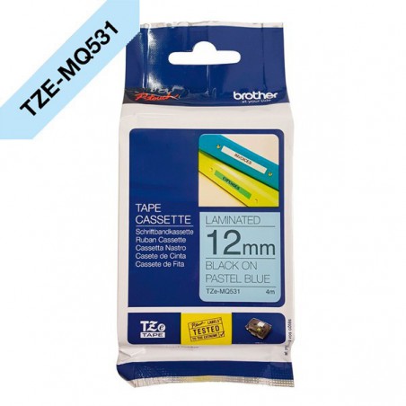 CINTA BROTHER ORIG.TZEMQ531 AZUL/NEGRO 12MM