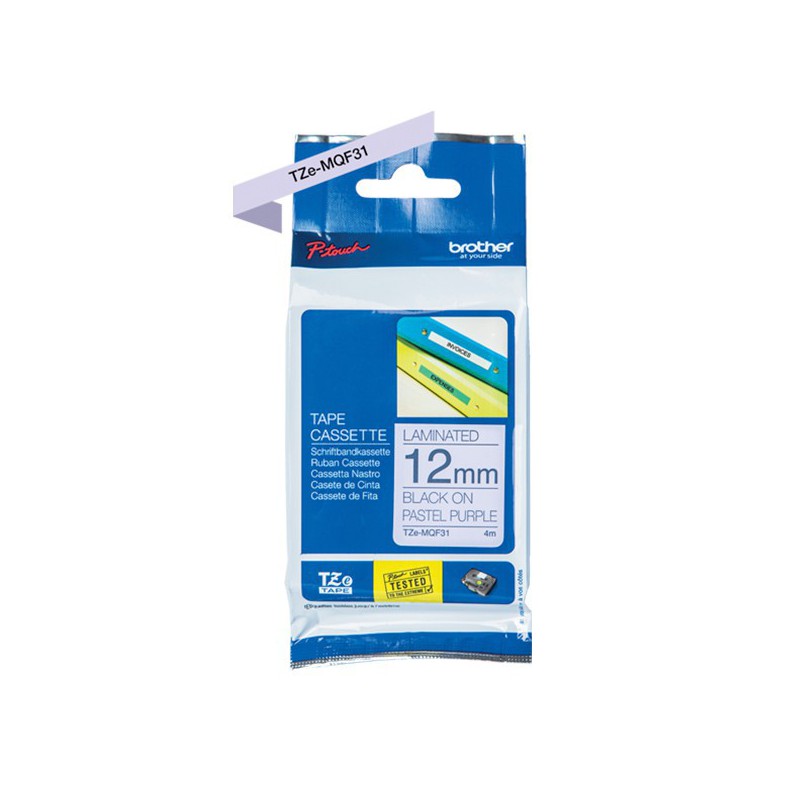 CINTA BROTHER ORIG.TZEMQF31 LILA/NEGRO 12MM