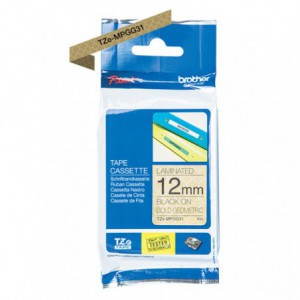 CINTA BROTHER ORIG.TZEMPGG31 DORADO GEOMETRICO/NEGRO 12MM