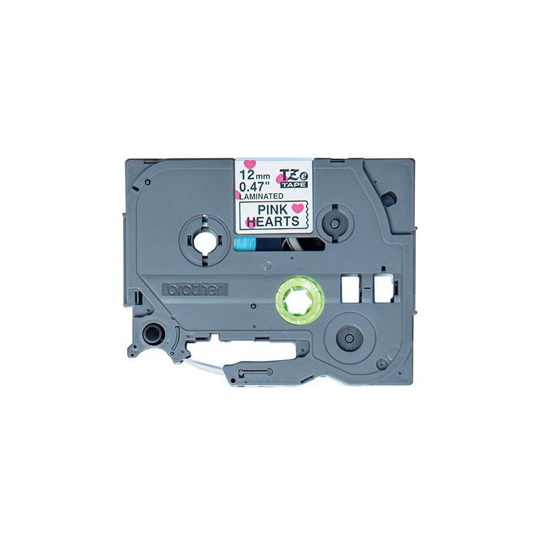 CINTA BROTHER ORIG.TZEMPPH31 BLANCO CON CORAZONES/NEGRO 12MM