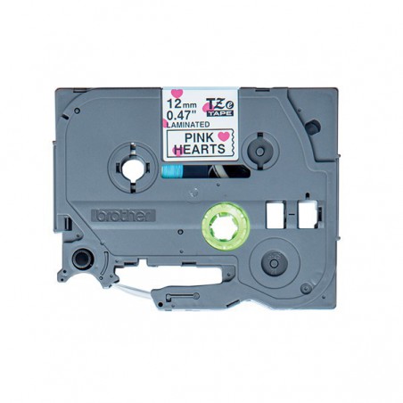 CINTA BROTHER ORIG.TZEMPPH31 BLANCO CON CORAZONES/NEGRO 12MM