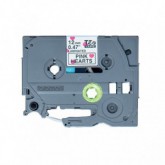 CINTA BROTHER ORIG.TZEMPPH31 BLANCO CON CORAZONES/NEGRO 12MM