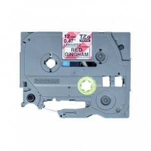 CINTA BROTHER ORIG.TZEMPRG31 AJEDREZ ROJO-BLANCO/NEGRO 12MM