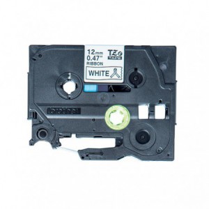 CINTA BROTHER ORIG.TZER231 BLANCO/NEGRO NO ADHESIVA 12MM