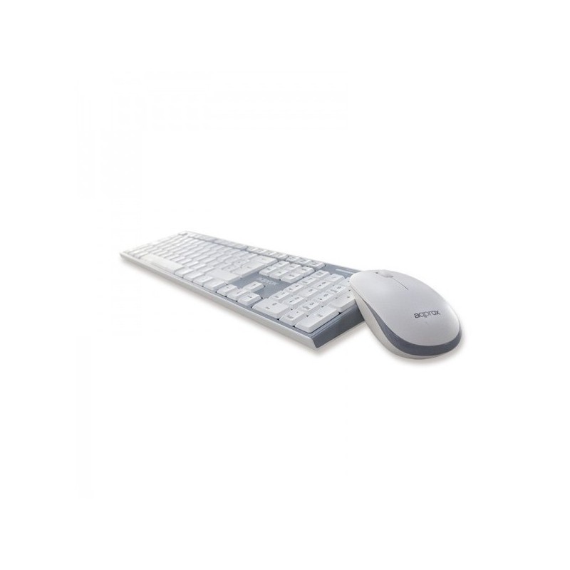 TECLADO+RATON APPROX WIRELESS WHITE APPKBWELEGANT*