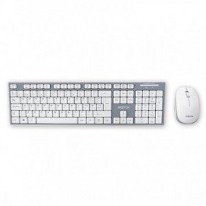 TECLADO+RATON APPROX WIRELESS WHITE APPKBWELEGANT*