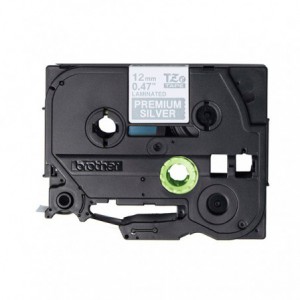 CINTA BROTHER ORIG.TZEPR935 PLATA PREMIUM/BLANCO 12MM