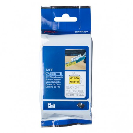 CINTA BROTHER ORIG.FLE6511 NEGRO/AMARILLO 21MM