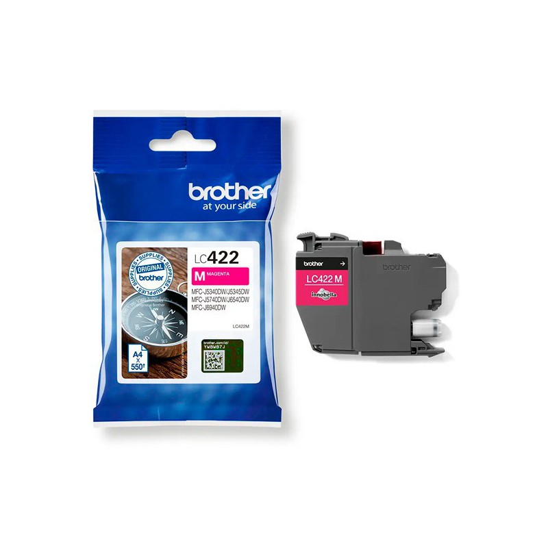 INK JET BROTHER ORIG LC422M HASTA 550 PAG. MAGENTA