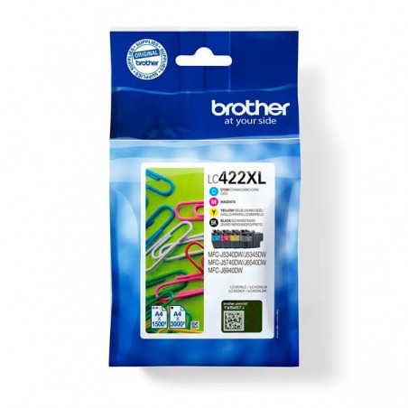 PACK INK JET BROTHER ORIG LC422XLVAL PACK 4  COLORES