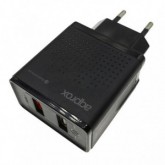 CARGADOR APPROX 2 USB PARED CARGA RAPIDA APPUSBWALLQC NEGRO