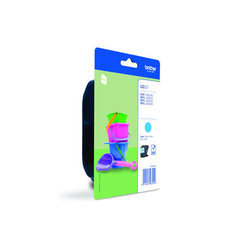 INK JET BROTHER ORIG LC221CBP DCPJ562DW/MFCJ480DW