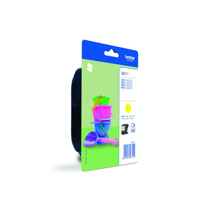 INK JET BROTHER ORIG LC221YBP DCPJ562DW/MFCJ480DW