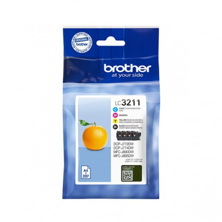 PACK INK JET BROTHER ORIG LC3211VAL MFCJ890DW/MFCJ895DW