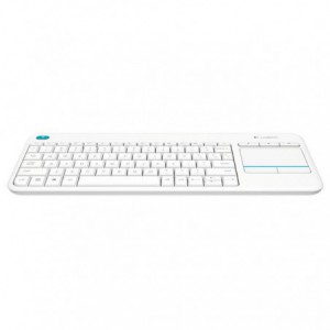 TECLADO LOGITECH WIRELESS K400 PLUS TOUCH PAD BLANCO 