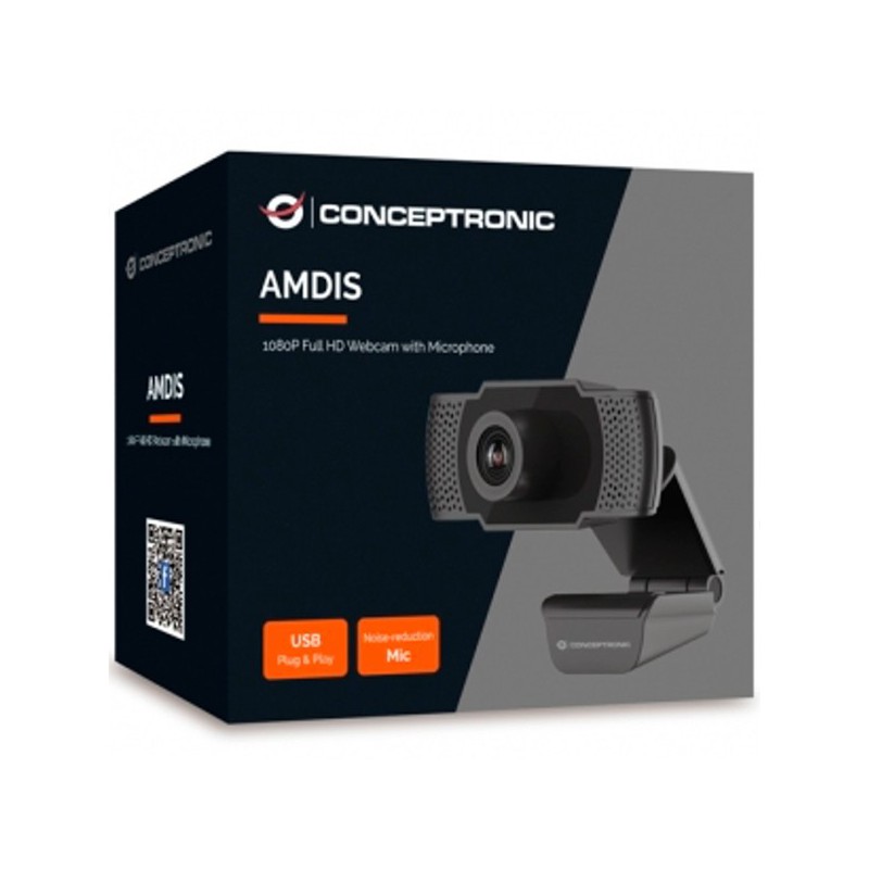 CAMARA WEB CONCEPTRONIC AMDIS FULL HD 1080P MICRO INTEGRADO