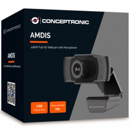 CAMARA WEB CONCEPTRONIC AMDIS FULL HD 1080P MICRO INTEGRADO