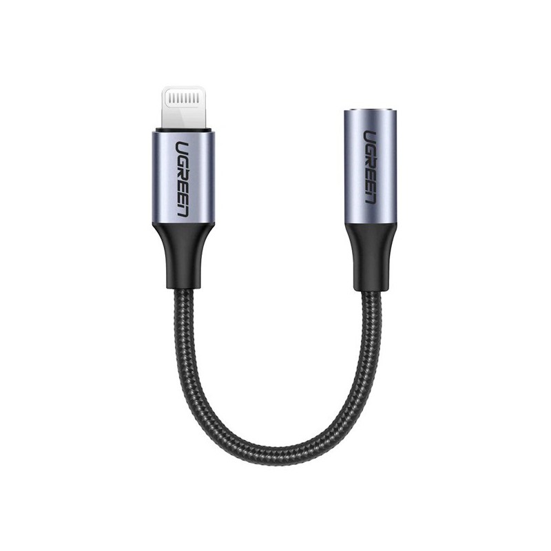 CABLE LIGHTNING A JACK F 3.5MM - 10CM - ALUMINIO - UGREEN