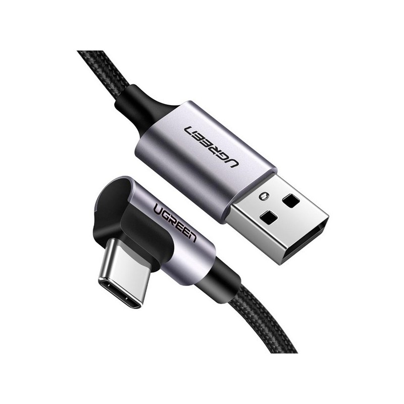 CABLE USB 2.0 A USB TIPO C 3A-2M-ACODADO-NEGRO - UGREEN