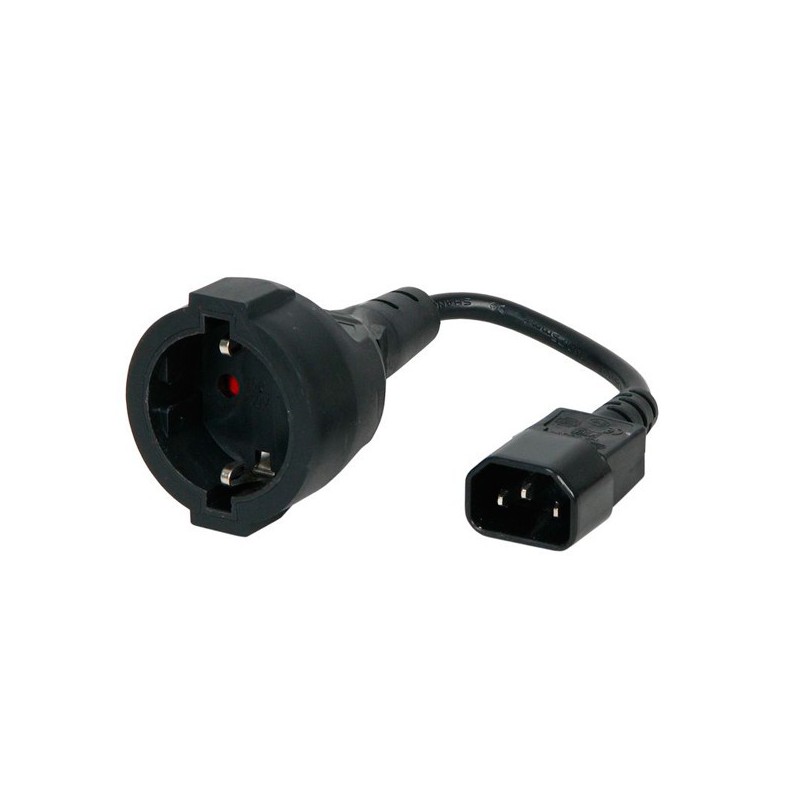 CABLE ADAPTADOR EXT.C14 MACHO/SCHUKO HEMBRA 15CM
