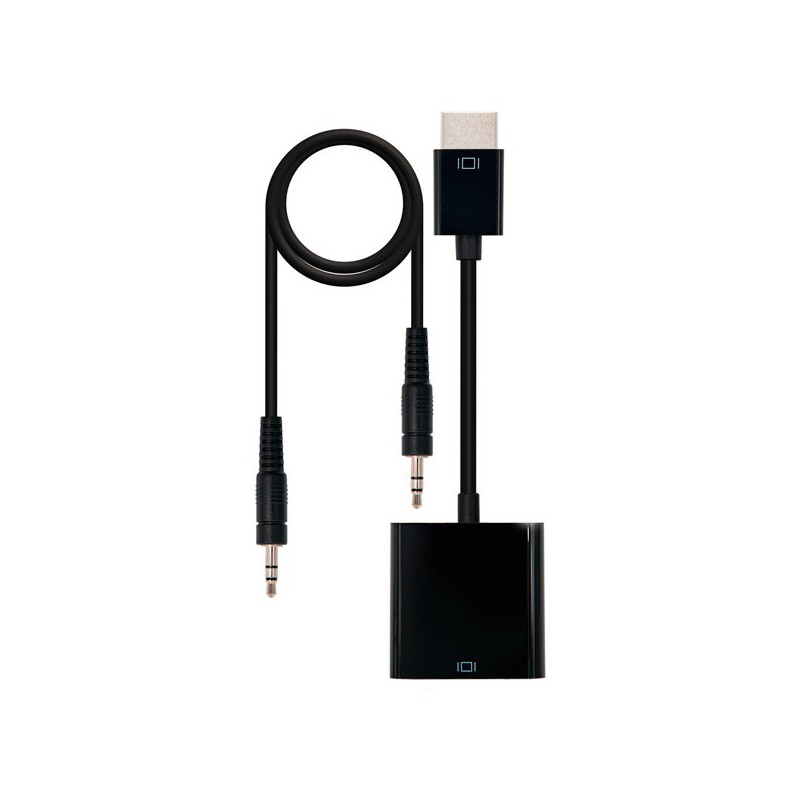 ADAP.HDMI(M)/SVGA(H)+JACK 3.5 NEGRO 10CM+1M