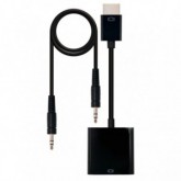 ADAP.HDMI(M)/SVGA(H)+JACK 3.5 NEGRO 10CM+1M
