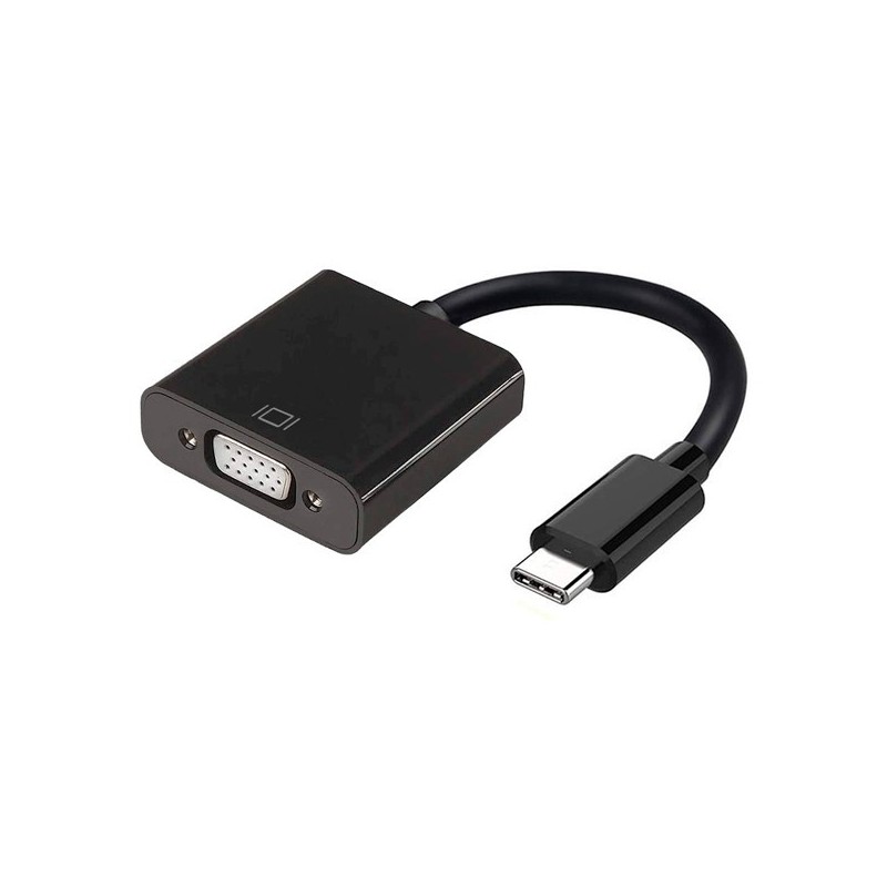 ADAPT.AISENS USB TIPO C MACHO A VGA HEMBRA NEGRO